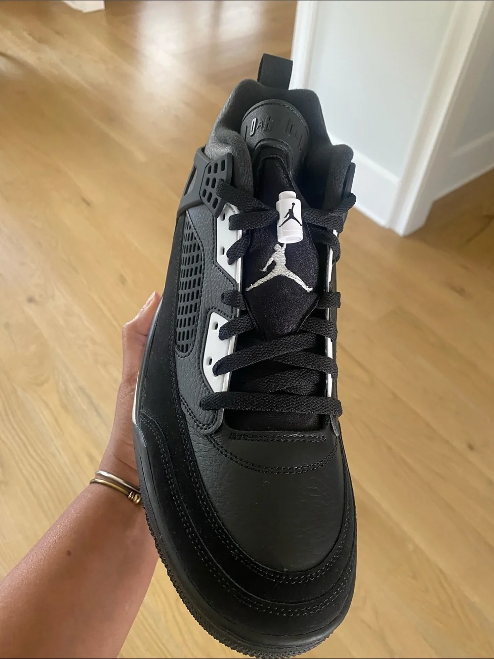 Jordan Black and White Men's Low-Top Sneakers
